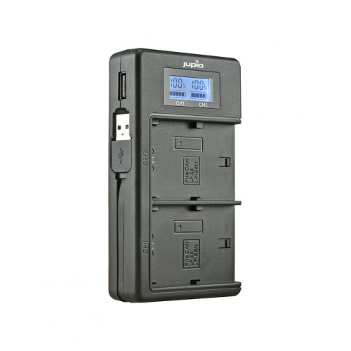 Jupio USB Dedicated Duo Charger LCD for Fuji NP-W 126(S)