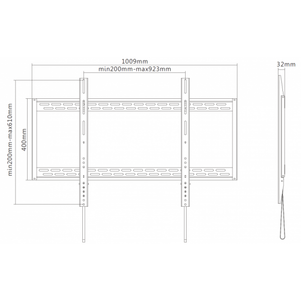reflecta PLANO Flat 100-9060 23091 (60"-100")  Βάσεις Τηλεόρασης Τοίχου
