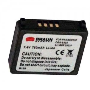 Braun Μπαταρία CGA-S303/1B για Panasonic 760mAh