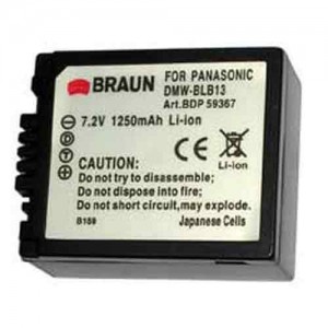 Braun Μπαταρία DMW-BLB13E για Panasonic 1250mAh