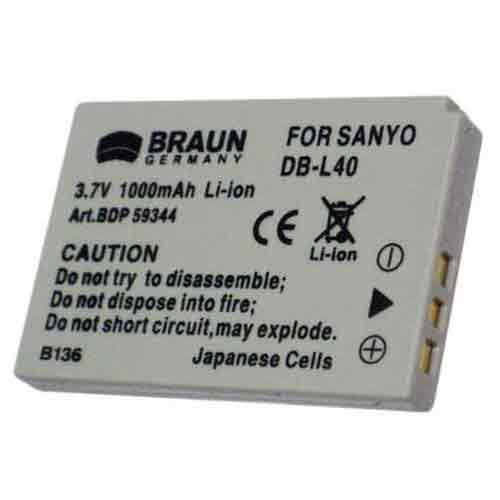 Braun Μπαταρία DB-L40 για Sanyo 1000mAh