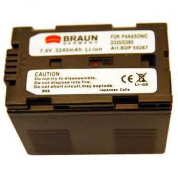 Braun Μπαταρία CGR-D320/D28S για Panasonic 3240mAh Μπαταρίες βιντεοκάμερας για Panasonic